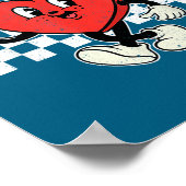 Retro Groovy Heart Throb Valentines Day Toddlers B Poster (Hoek)