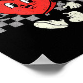 Retro Groovy Heart Throb Valentines Day Toddlers B Poster (Hoek)