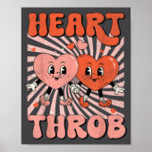 Retro Groovy Heart Throb Valentines Day Toddlers B Poster (Voorkant)