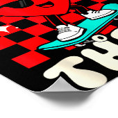 Retro Groovy Heart Throb Valentines Day Toddlers B Poster (Hoek)