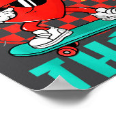 Retro Groovy Heart Throb Valentines Day Toddlers B Poster (Hoek)