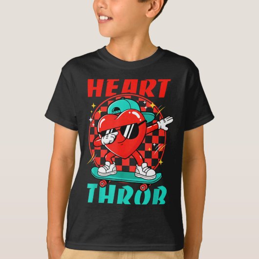Retro Groovy Heart Throb Valentines Day Toddlers B T-shirt (Voorkant)