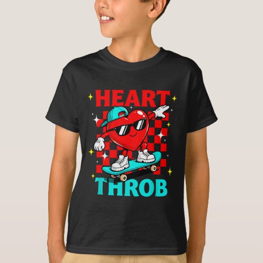 Retro Groovy Heart Throb Valentines Day Toddlers B T-shirt (Voorkant)