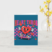 Retro Groovy Heart Throb Valentines Day Toddlers G Kaart (Gele Bloem)