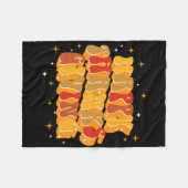 Retro Groovy Herfst Dankbare Vibes Happy Thanksgiv Fleece Deken (Voorkant (Horizontaal))