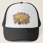 Retro Groovy | Hier komt de afbeelding van de zon Trucker Pet (Voorkant)