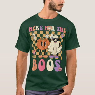 Retro Groovy hier voor de Boos Funny Punpkin Ghost T-shirt