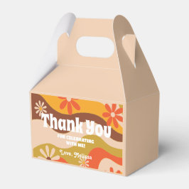 Retro Groovy Hippie Bloem Zoet 16 Bedankdoosjes