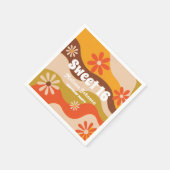Retro Groovy Hippie Bloem Zoet 16 Servet (Hoek)