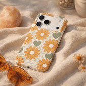Retro Groovy Hippie Flowers & Hearts Custom Mother Case-Mate iPhone Case