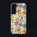 Retro Groovy Hippie Flowers Hearts Samsung Galaxy Hoesje<br><div class="desc">Retro Groovy Hippie Flowers Hartelijk dank voor de Samsung Galaxy Smartphone Phone Case met een roovy retro-patroon van bloemen,  romantische liefdesharten en vredesborden. Perfect als cadeau voor Kerstmis,  verjaardagen,  Moederdag,  beste vrienden en nog veel meer. Ontworpen door © Evco Studio www.zazzle.com/store/evcostudio</div>