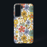 Retro Groovy Hippie Flowers Hearts Samsung Galaxy Hoesje<br><div class="desc">Retro Groovy Hippie Flowers Hartelijk dank voor de Samsung Galaxy Smartphone Phone Case met een roovy retro-patroon van bloemen,  romantische liefdesharten en vredesborden. Perfect als cadeau voor Kerstmis,  verjaardagen,  Moederdag,  beste vrienden en nog veel meer. Ontworpen door © Evco Studio www.zazzle.com/store/evcostudio</div>