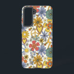 Retro Groovy Hippie Flowers Hearts Samsung Galaxy Hoesje<br><div class="desc">Retro Groovy Hippie Flowers Hartelijk dank voor de Samsung Galaxy Smartphone Phone Case met een roovy retro-patroon van bloemen,  romantische liefdesharten en vredesborden. Perfect als cadeau voor Kerstmis,  verjaardagen,  Moederdag,  beste vrienden en nog veel meer. Ontworpen door © Evco Studio www.zazzle.com/store/evcostudio</div>