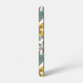 Retro Groovy Hippie Flowers Hearts Samsung Galaxy Hoesje (Linkerkant)