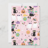 Retro Groovy Hippie Halloween Verjaardag uitnodigi Kaart (Achterkant)