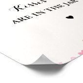 Retro Groovy hoeveel kisses vrijgezellenfeest spel Poster (Hoek)