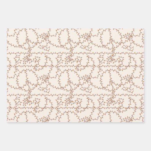 Retro Groovy Holiday Rock 'N Roll Peace Tree Inpakpapier Vel (Voorkant 3)