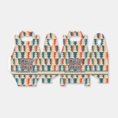Retro Groovy Holly Jolly Geometrische Kerstbomen Bedankdoosjes (Uitgevouwen)