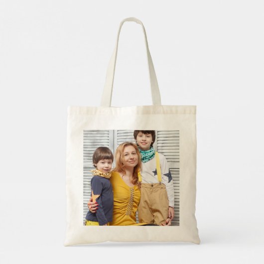 Retro Groovy Holly Jolly Vibes Vakantie Foto Tote Bag (Achterkant)