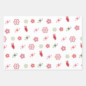 Retro Groovy Holly Jolly Vibes Vakantie Inpakpapier Vel (Voorkant 3)