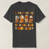 Retro Groovy Horror Herfst Movie Coffee Hippie Hal T-shirt (Design voorkant)