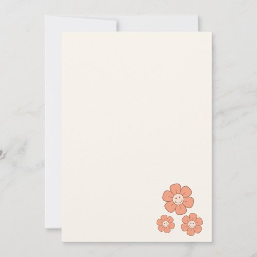 Retro Groovy House Warming Party Kaart (Achterkant)