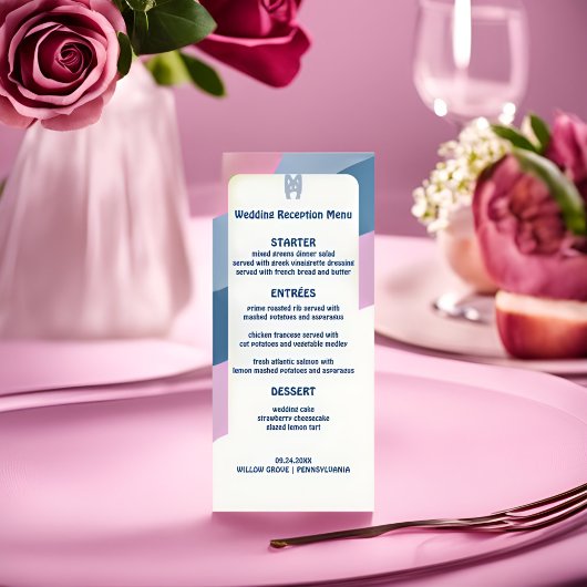 Retro Groovy huwelijksmenu - Een reis naar nostalg Menu