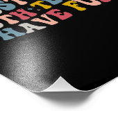 Retro Groovy Ik hoop dat beide teams plezier hebbe Foto Afdruk (Hoek)