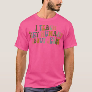 Retro Groovy Ik leer Kleine Mensen Over Jezus Chri T-shirt