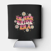 Retro Groovy In Her Bride Era 70s Bachelorette Blikjeskoeler (Achterkant)