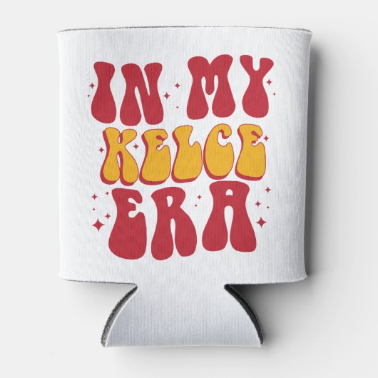 Retro Groovy in mijn Kelce-tijdperk Blikjeskoeler (Voorkant)