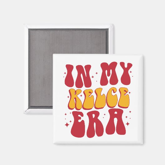 Retro Groovy in mijn Kelce-tijdperk Magneet (Voorkant / Achterkant)