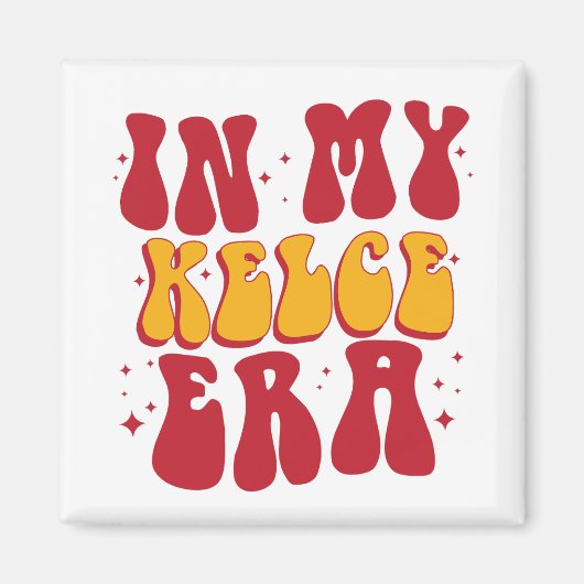 Retro Groovy in mijn Kelce-tijdperk Magneet (Voorkant)