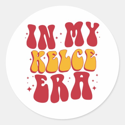 Retro Groovy in mijn Kelce-tijdperk Ronde Sticker (Voorkant)