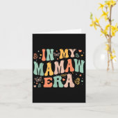 Retro Groovy In Mijn Mamaw-tijdperk Moederdag Vrou Kaart (Gele Bloem)