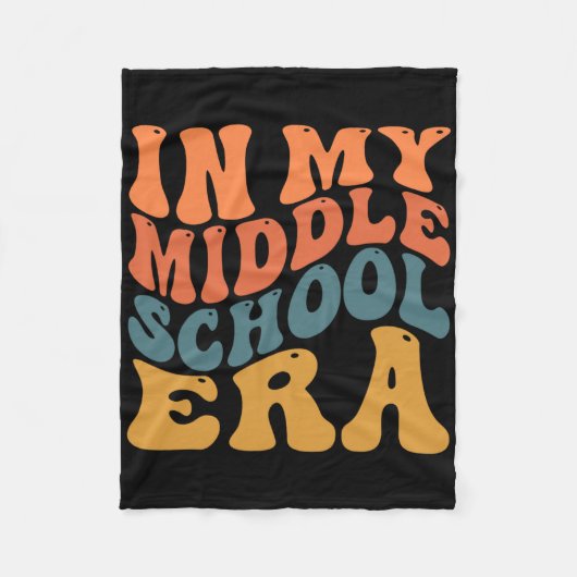 Retro Groovy In Mijn Middelbare Schooltijd Terug N Fleece Deken (Voorkant)
