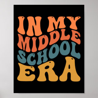 Retro Groovy In Mijn Middelbare Schooltijd Terug N Poster