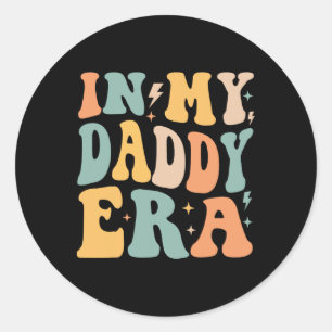 Retro Groovy in mijn papa tijdperk Vader & #; s Da Ronde Sticker