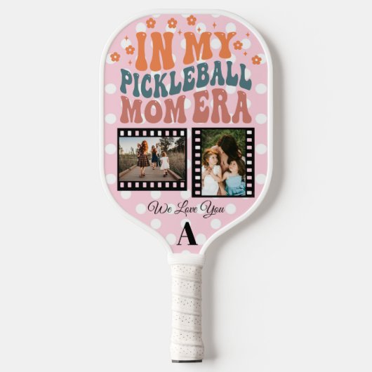 Retro Groovy In Mijn Pickleball Moeder Era Custom Pickleball Paddle (Voorkant)