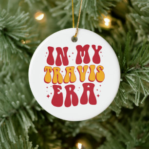 Retro Groovy In Mijn Travis Tijdperk  Keramisch Ornament