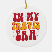 Retro Groovy in mijn Travis tijdperk Keramisch Ornament (Voorkant)