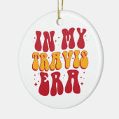 Retro Groovy in mijn Travis tijdperk Keramisch Ornament (Links)