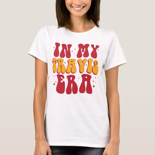Retro Groovy In Mijn Travis Tijdperk T-shirt (Voorkant)