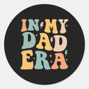 Retro Groovy in mijn vader tijdperk Vader & #; s D Ronde Sticker