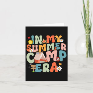 Retro Groovy In Mijn Zomer Kamp Tijdperk Zomer Kam Kaart
