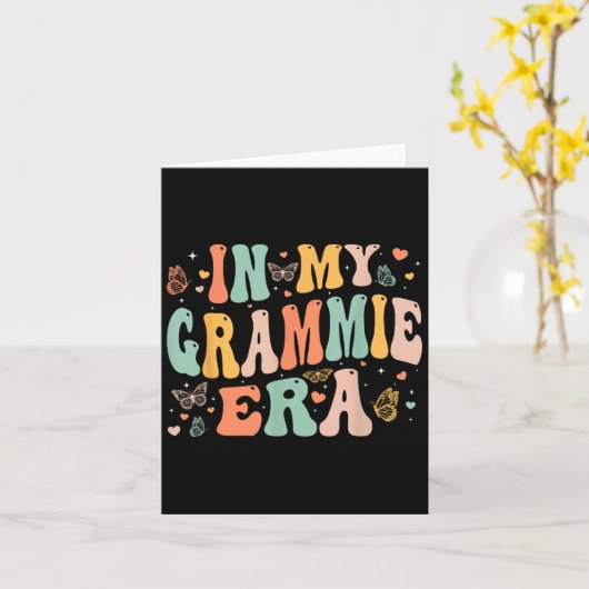 Retro Groovy In My Grammie Era Mother's Day Women  Kaart (Gele Bloem)