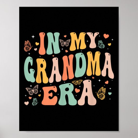 Retro Groovy In My Grandma Era Mother's Day Women Poster (Voorkant)