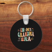 Retro Groovy In My Grandma Era Mother's Day Women Sleutelhanger (Voorkant)