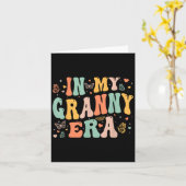 Retro Groovy In My Granny Era Mother's Day Women Kaart (Gele Bloem)