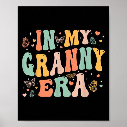 Retro Groovy In My Granny Era Mother's Day Women  Poster (Voorkant)